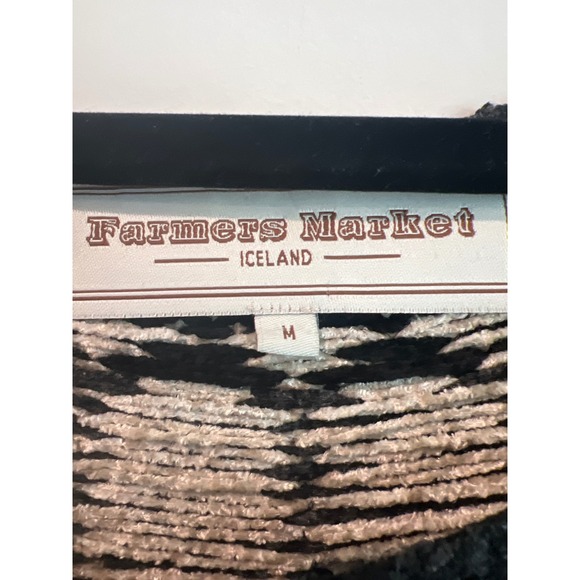 Farmers Market Iceland Fair Isle Sweater Knit 3/4 Bell Sleeve Women's Medium - Picture 2 of 8